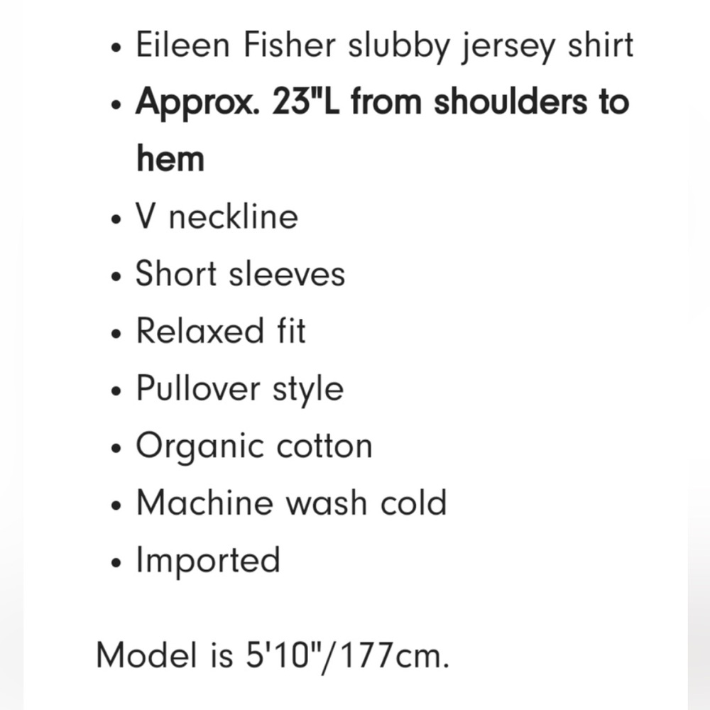 Eileen Fisher White Slubby Jersey Shirt, new without tags - Picture 6 of 7